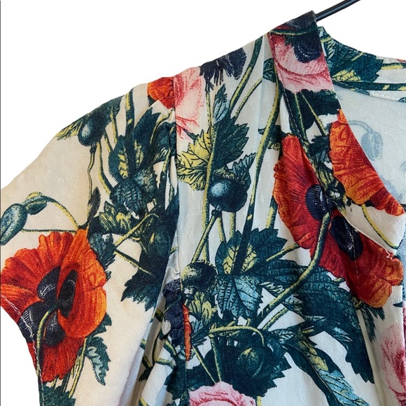 H&M FLORAL FLOWY RUFFLED SHORT SLEEVES MAXI DRESS, SIZE 6 - Picture 9 of 12